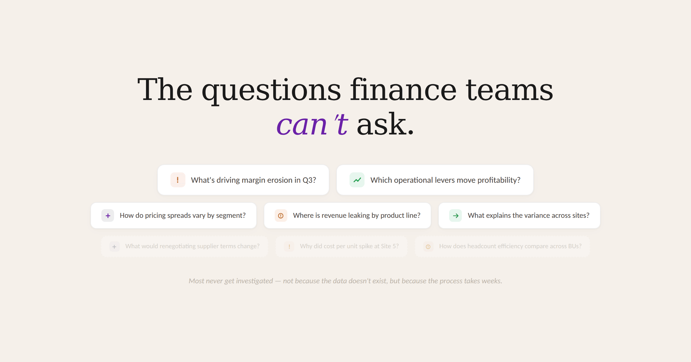 Why Finance Teams Can't Ask the Questions That Matter