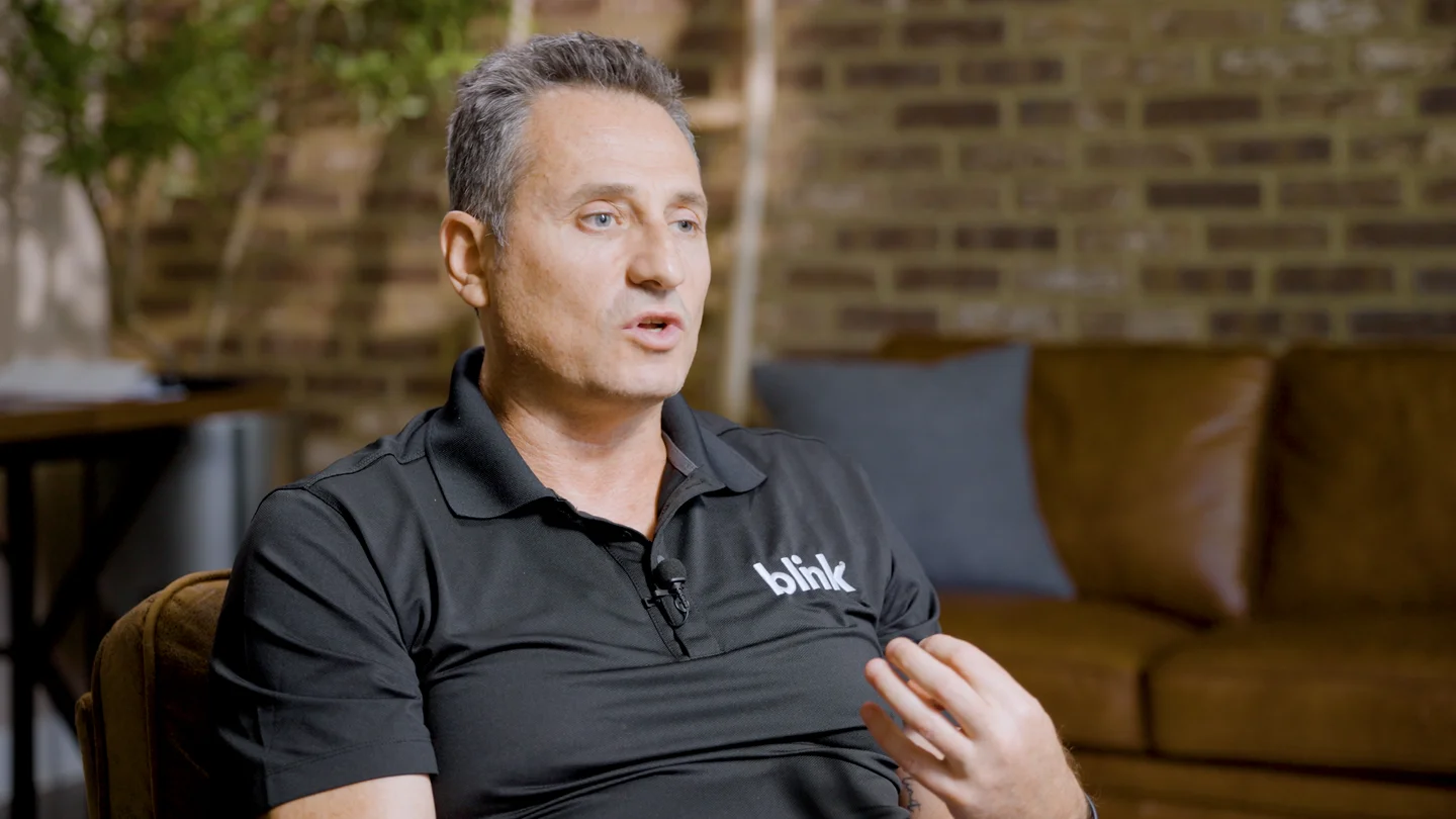 Blink CFO Michael Bercovich discussing the company's work with Sapien