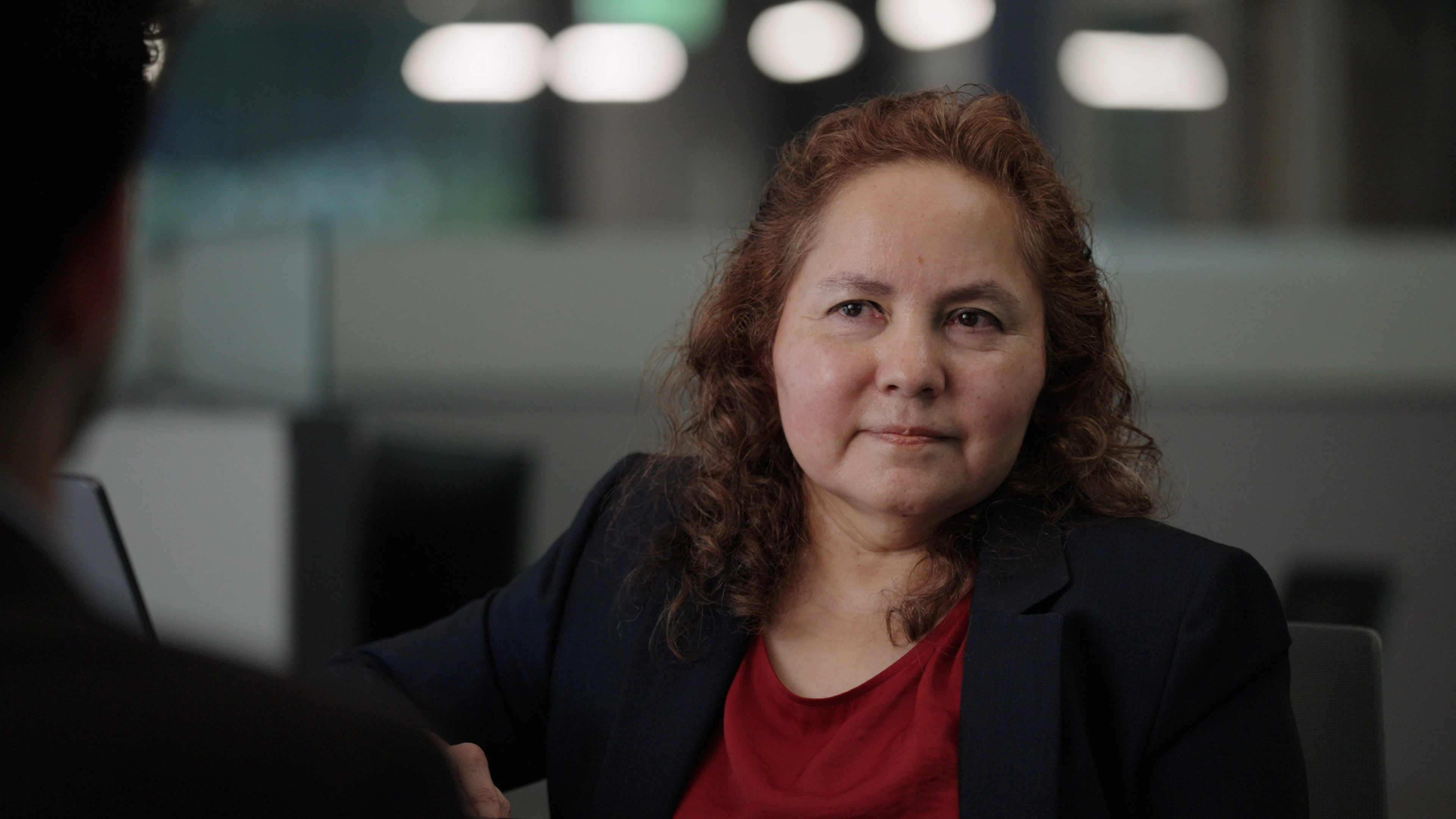 Patricia Dominguez during her interview at Cooper Standard